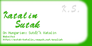 katalin sutak business card